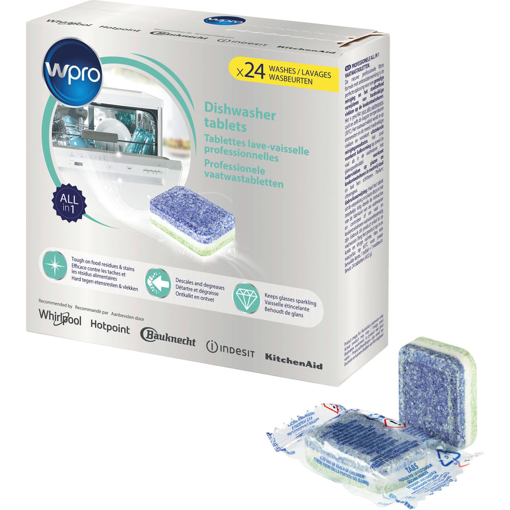 Shop Wpro All-in-1 Professional Dishwasher Tablets C00508738. Keep your appliances at their best and running like new with top cleaning products & accessories that make your life easier.