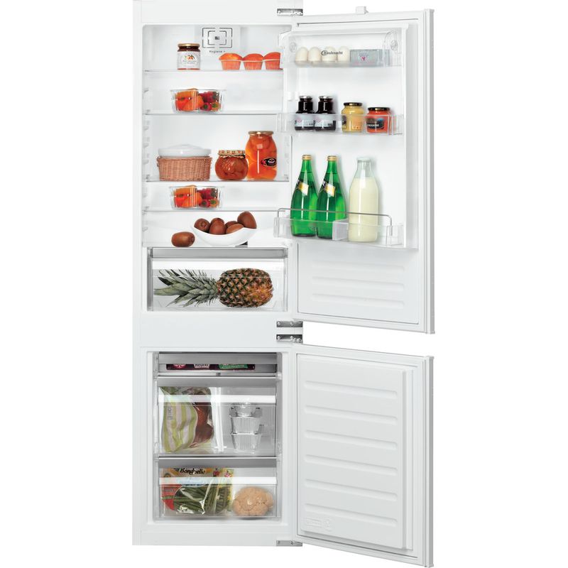 Bauknecht-Kuhl----Gefrierkombination-Einbaugerat-KGIE-2085-A---Stahl-2-doors-Frontal-open