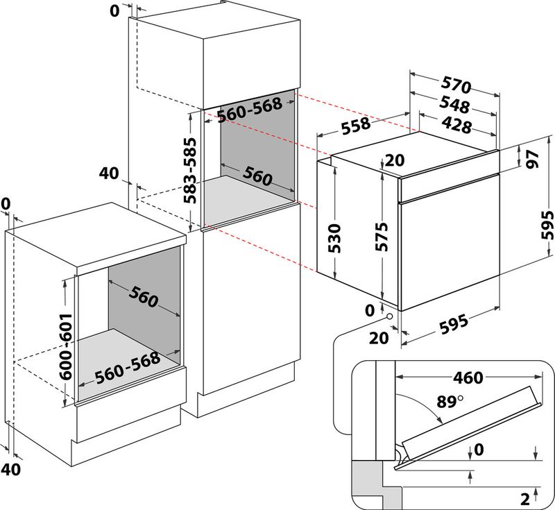 Bauknecht-Einbauherd-Backofen-Einbaugerat-BAR2-KH8V2-IN-Elektrisch-A--Technical-drawing