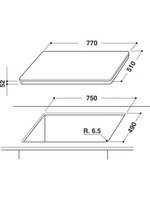 Bauknecht-Kochfeld-ESIF-6740-IN-Schwarz-Induction-vitroceramic-Technical-drawing