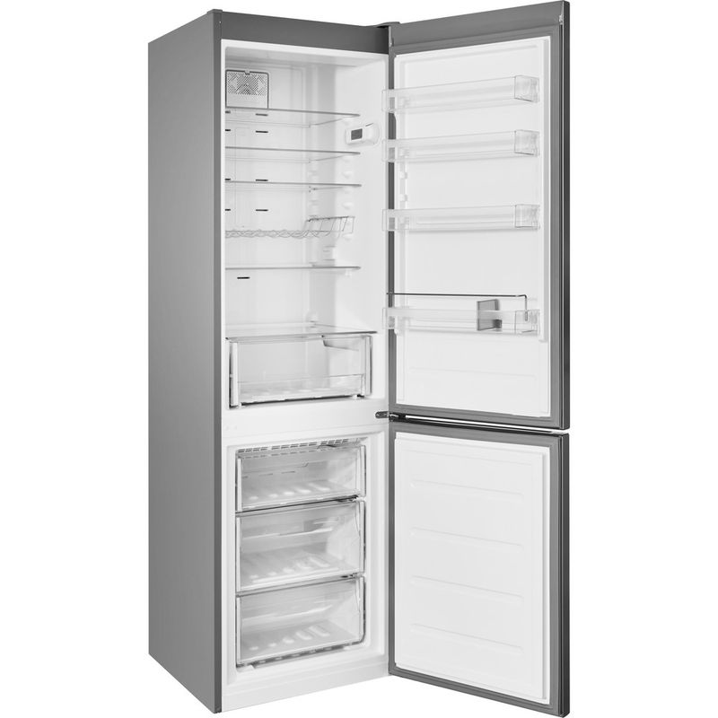 Bauknecht-Kuhl----Gefrierkombination-Standgerat-KGNFI-206-A3--IN-Optic-Inox-2-doors-Perspective-open