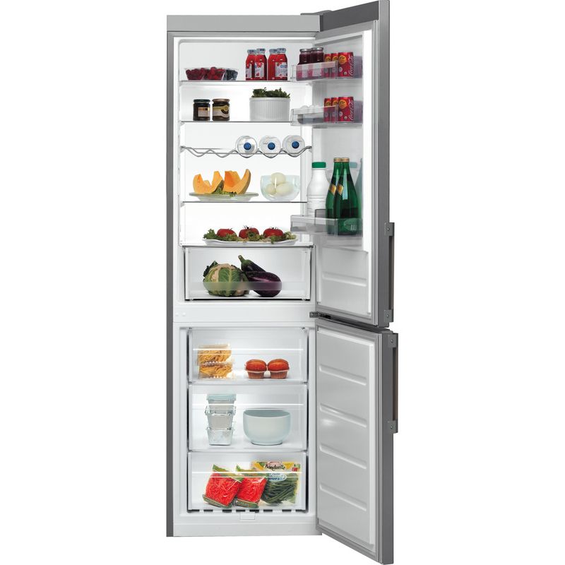 Bauknecht-Kuhl----Gefrierkombination-Standgerat-KGSF-18-A2--IN-Optic-Inox-2-doors-Frontal-open