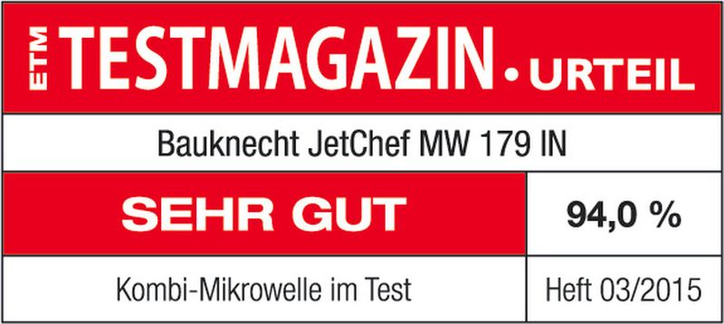 Bauknecht Mikrowelle Standgerät MW 179 IN Edelstahl Elektronisch 33 Kombinationsbetrieb mit Mikrowelle 1000 Award