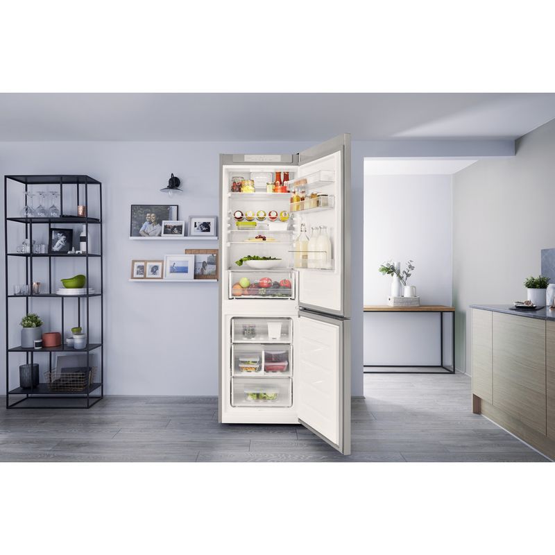 Bauknecht-Kuhl----Gefrierkombination-Standgerat-KGE-336-A----IN-Optic-Inox-2-doors-Lifestyle-frontal-open