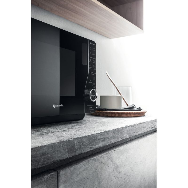 Bauknecht-Mikrowelle-Standgerat-MW-421-SL-Silber-Elektronisch-25-Mikrowelle-Grill-800-Lifestyle-control-panel