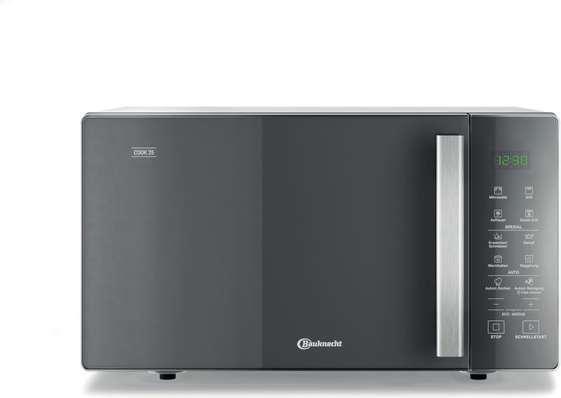 Bauknecht Mikrowelle Standgerät MW 254 SM Edles Schwarz Elektronisch 25 Mikrowelle+Grill 900 Frontal