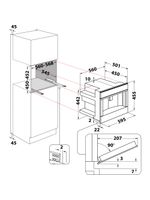 Bauknecht Built-in coffee machine KMT11 F45 Grau dunkel Fully automatic Technical drawing