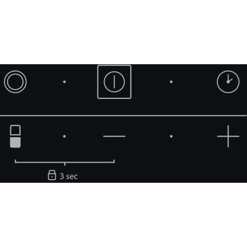 Bauknecht Kochfeld CTAR 6360 IN/1 Schwarz Radiant vitroceramic Control panel