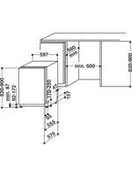 Bauknecht-Dishwasher-Einbaugerat-GSXK-5104A2-Vollintegriert--Lieferung-ohne-Mobelfront--A---Technical-drawing