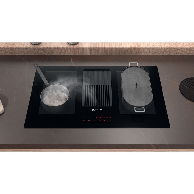 Bauknecht-Venting-cooktop-BVH-92-2B-K-Schwarz-Lifestyle-frontal-top-down