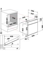 Bauknecht Einbauherd/Backofen Einbaugerät HVS3 TH8V2 IN Elektrisch A Technical drawing