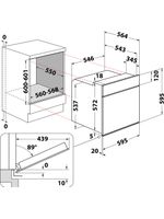 Bauknecht Einbauherd/Backofen Einbaugerät HIS5 EI8VS3 ES Elektrisch A+ Technical drawing