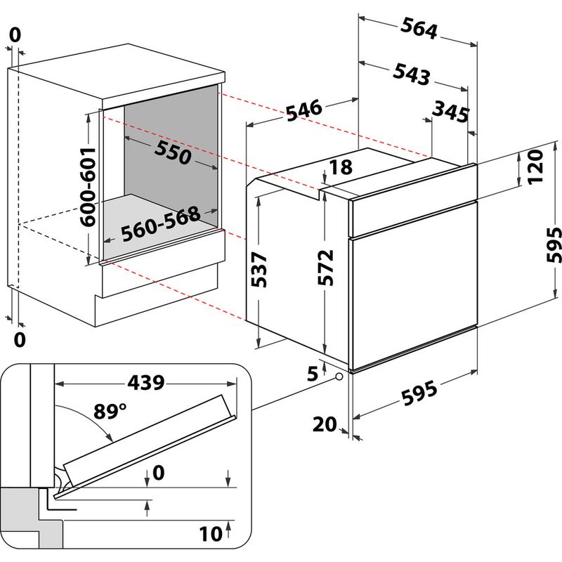 Bauknecht-Einbauherd-Backofen-Einbaugerat-HIP2-EP8V-IN-Elektrisch-A--Technical-drawing