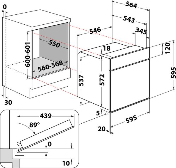 Bauknecht-Einbauherd-Backofen-Einbaugerat-HIP2-KI5V-IN-Elektrisch-A-Technical-drawing