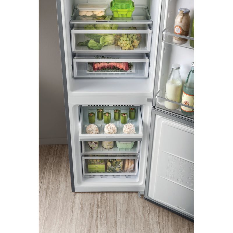 Bauknecht-Kuhl----Gefrierkombination-Standgerat-KGN-1830D-IN-Optic-Inox-2-doors-Lifestyle-frontal-open