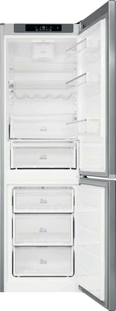 Bauknecht Kühl- / Gefrierkombination Standgerät KG StopFrost 189 A3+IN Optic Inox 2 doors Frontal open