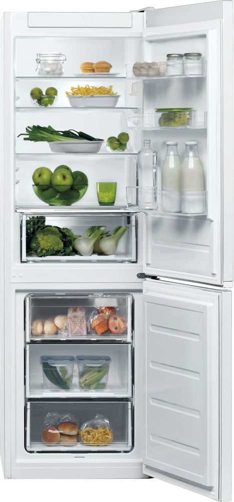 Bauknecht-Kuhl----Gefrierkombination-Standgerat-KGL-1820-WS-2-Weiss-2-doors-Frontal-open