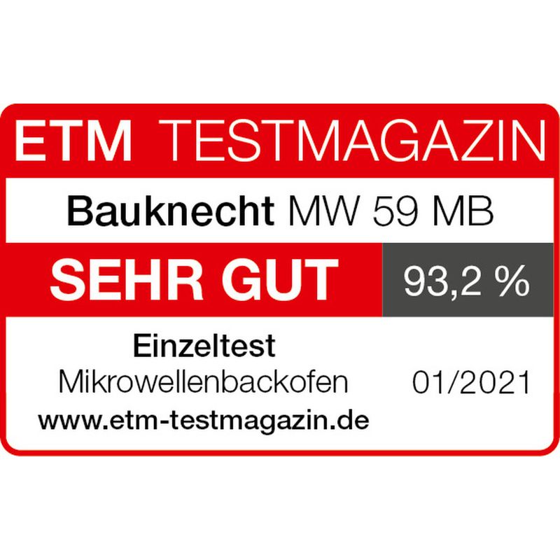 Bauknecht Mikrowelle Standgerät MW 59 MB Schwarz Elektronisch 25 Kombinationsbetrieb mit Mikrowelle 800 Award
