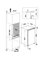 Bauknecht Kühlen Einbaugerät KSI 9GF2 Weiss Technical drawing