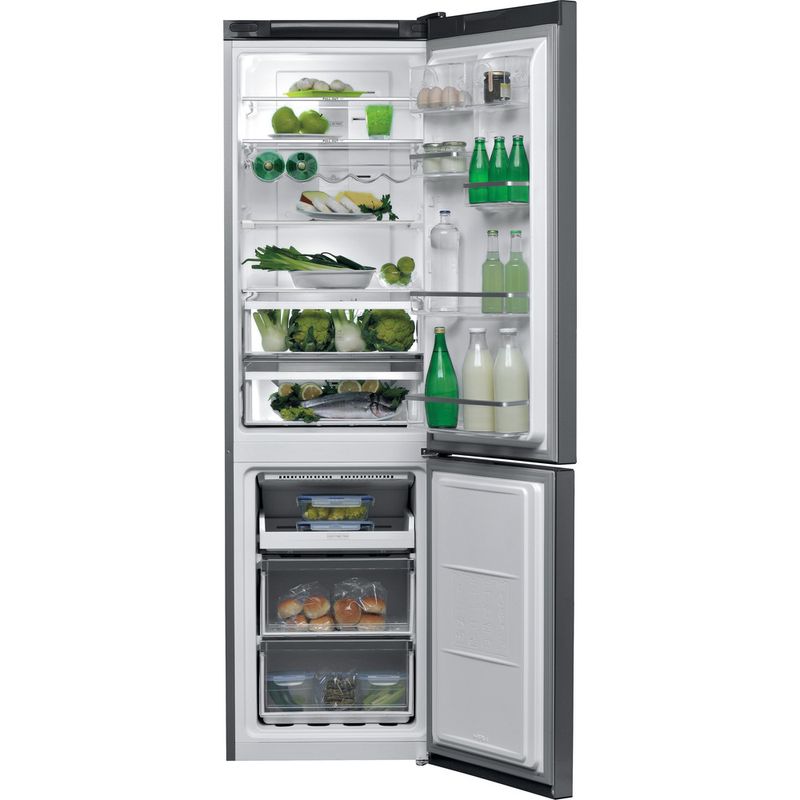 Bauknecht-Kuhl----Gefrierkombination-Standgerat-KGN-2030D-IN-Optic-Inox-2-doors-Frontal-open