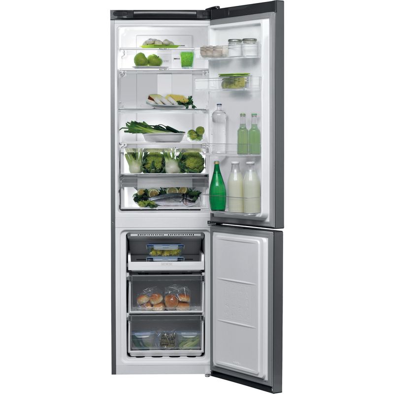 Bauknecht-Kuhl----Gefrierkombination-Standgerat-KGN-2013-IO-Optic-Inox-2-doors-Frontal-open