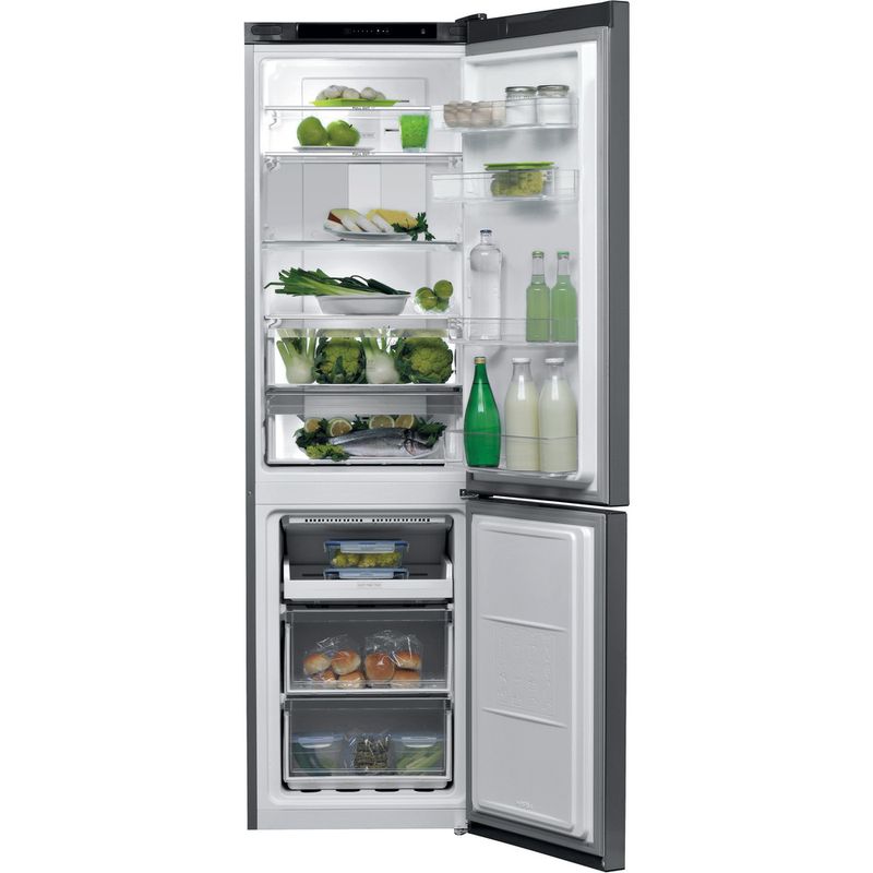 Bauknecht-Kuhl----Gefrierkombination-Standgerat-KGN-213-IO-Optic-Inox-2-doors-Frontal-open
