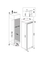 Bauknecht Gefrierteil Einbaugerät GSI 18F2 PS Weiss Technical drawing
