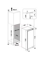 Bauknecht Kühlen Einbaugerät KSI 12GS2 Weiss Technical drawing