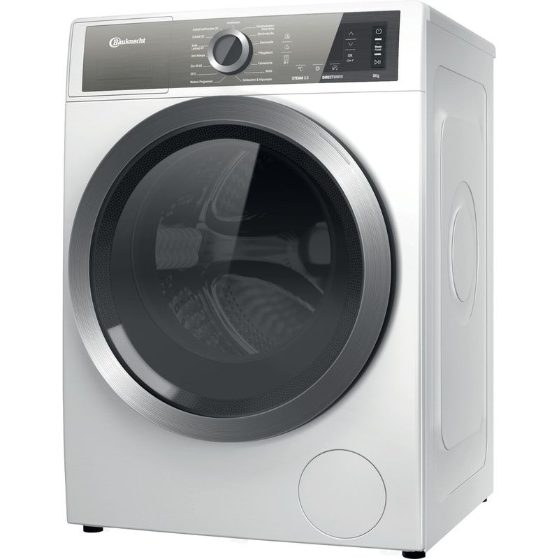 Bauknecht-Waschmaschine-Standgerat-B6-W845WB-DE-Weiss-Frontlader-B-Perspective