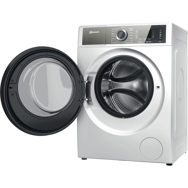 Bauknecht-Waschmaschine-Standgerat-B6-W845WB-DE-Weiss-Frontlader-B-Perspective-open