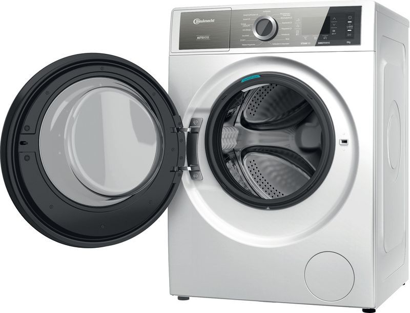 Bauknecht-Waschmaschine-Standgerat-B8-W846WB-DE-Weiss-Frontlader-A-Perspective-open