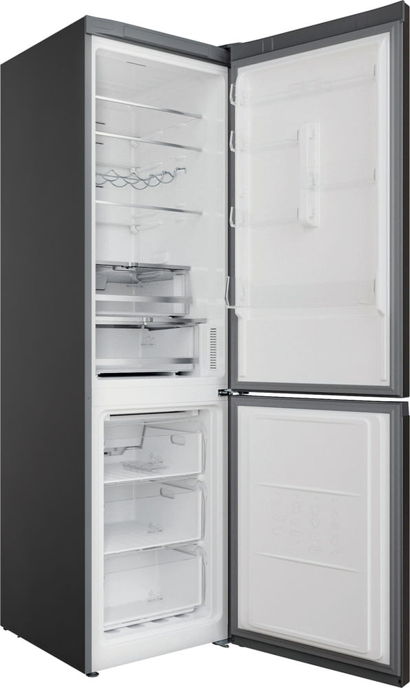Bauknecht-Kuhl----Gefrierkombination-Standgerat-KGN-20C2EIN-Saturn-Steel-2-doors-Perspective-open