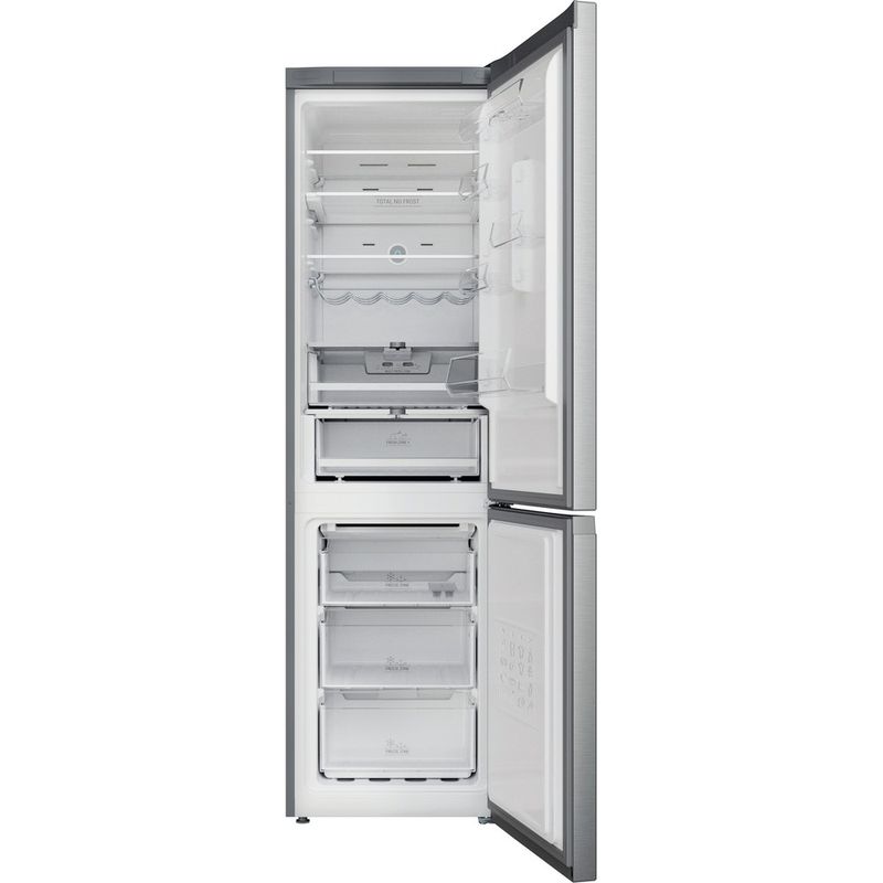 Bauknecht-Kuhl----Gefrierkombination-Standgerat-KGN-20CM3EIN-Saturn-Steel-2-doors-Frontal-open
