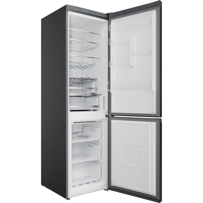 Bauknecht-Kuhl----Gefrierkombination-Standgerat-KGN-20CM3EIN-Saturn-Steel-2-doors-Perspective-open