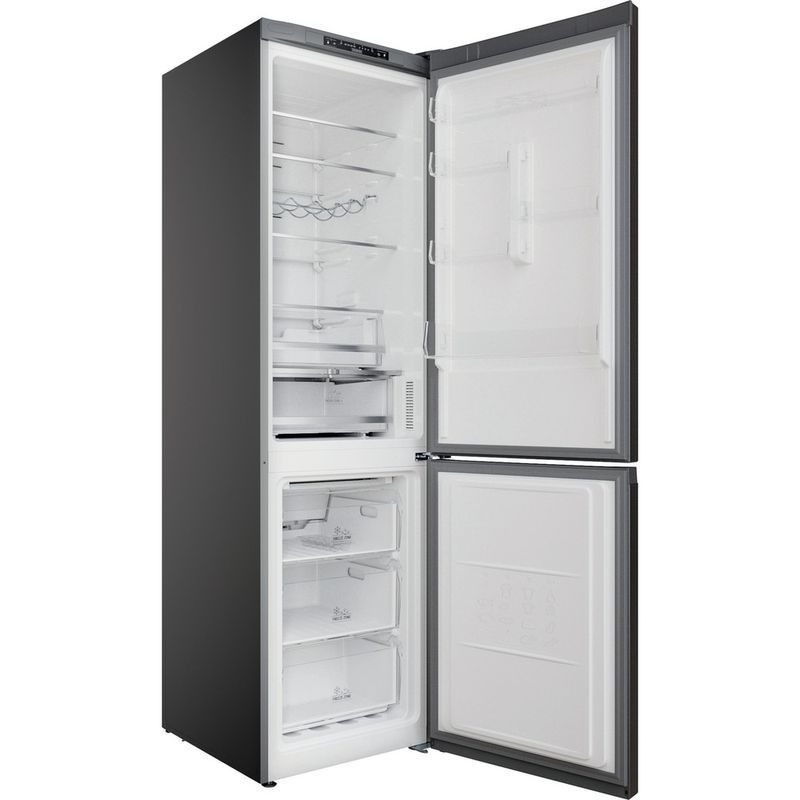 Bauknecht-Kuhl----Gefrierkombination-Standgerat-KGN-20D23IN-Saturn-Steel-2-doors-Perspective-open