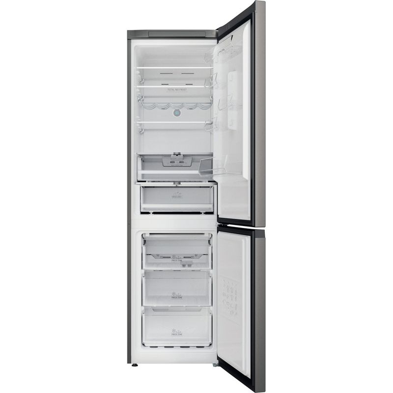 Bauknecht-Kuhl----Gefrierkombination-Standgerat-KGN-20C23SB-Silver-Black-2-doors-Frontal-open