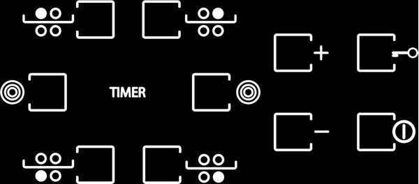 Bauknecht Kochfeld CTAR 8640 IN Schwarz Radiant vitroceramic Control panel