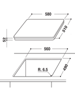 Bauknecht-Kochfeld-CTAI-9640FS-IN-Schwarz-Induction-vitroceramic-Technical-drawing