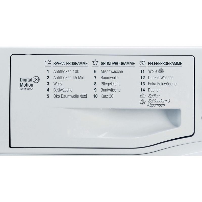 Bauknecht-Waschmaschine-Standgerat-FL-9F4-Weiss-Frontlader-A----Program