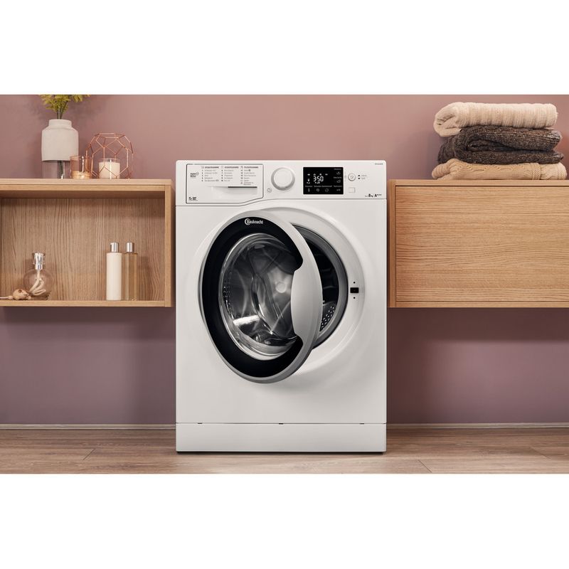 Bauknecht-Waschmaschine-Standgerat-WM-Sense-8G43PS-Weiss-Frontlader-A----Lifestyle-frontal-open