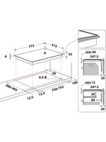 Bauknecht Kochfeld CTAC 8780AFS AL Schwarz Induction vitroceramic Technical drawing