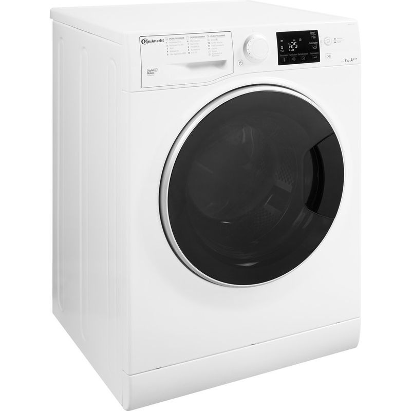 Bauknecht-Waschmaschine-Standgerat-WM-Steam-8-100-Weiss-Frontlader-A----Perspective