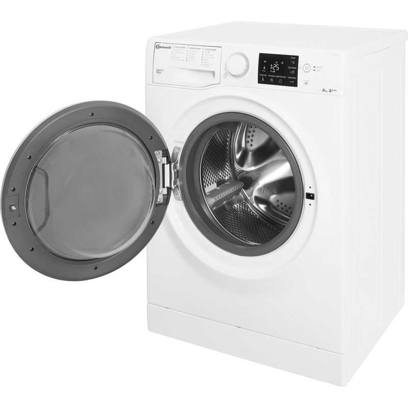 Bauknecht-Waschmaschine-Standgerat-WM-Steam-8-100-Weiss-Frontlader-A----Perspective-open