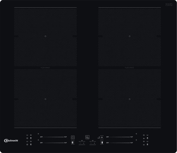 Bauknecht Kochfeld BS 1260F NE Schwarz Induction vitroceramic Frontal