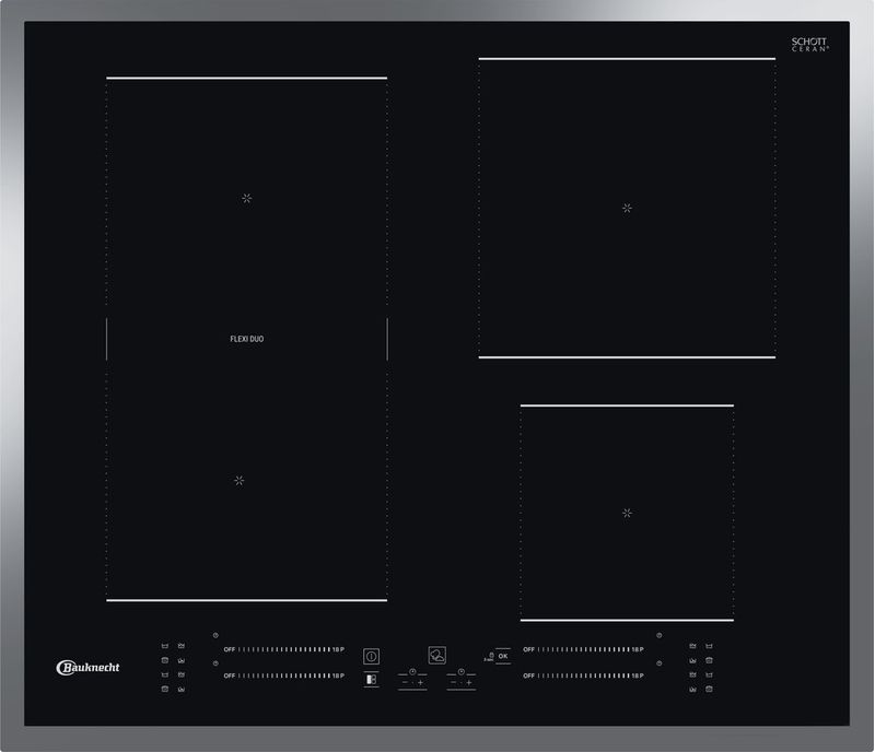 Bauknecht Kochfeld BS 7160C FT Schwarz Induction vitroceramic Frontal