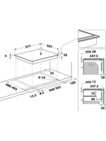 Bauknecht Kochfeld BQ 2760S FT Schwarz Induction vitroceramic Technical drawing