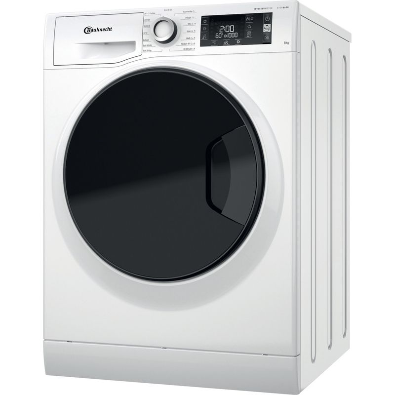Bauknecht-Waschmaschine-Standgerat-W-Active-823-PS-Weiss-Frontlader-B-Perspective