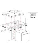 Bauknecht Kochfeld BU 1760C FT Schwarz Induction vitroceramic Technical drawing