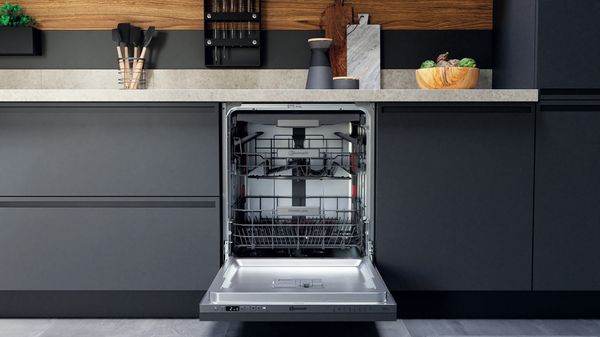 Bauknecht Dishwasher Einbaugerät BIO 3O26 PF Vollintegriert (Lieferung ohne Möbelfront) E Lifestyle frontal open