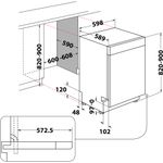 Bauknecht-Dishwasher-Einbaugerat-OBUO-PowerClean-6330-Unterbau-D-Technical-drawing